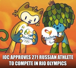 IOC Approves 271 Russian Athletes for Rio Olympics